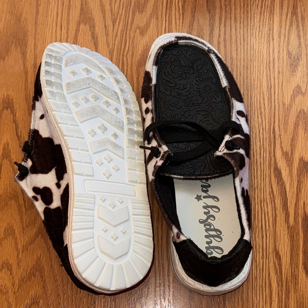 Cow Print Gypsy Jazz size 9